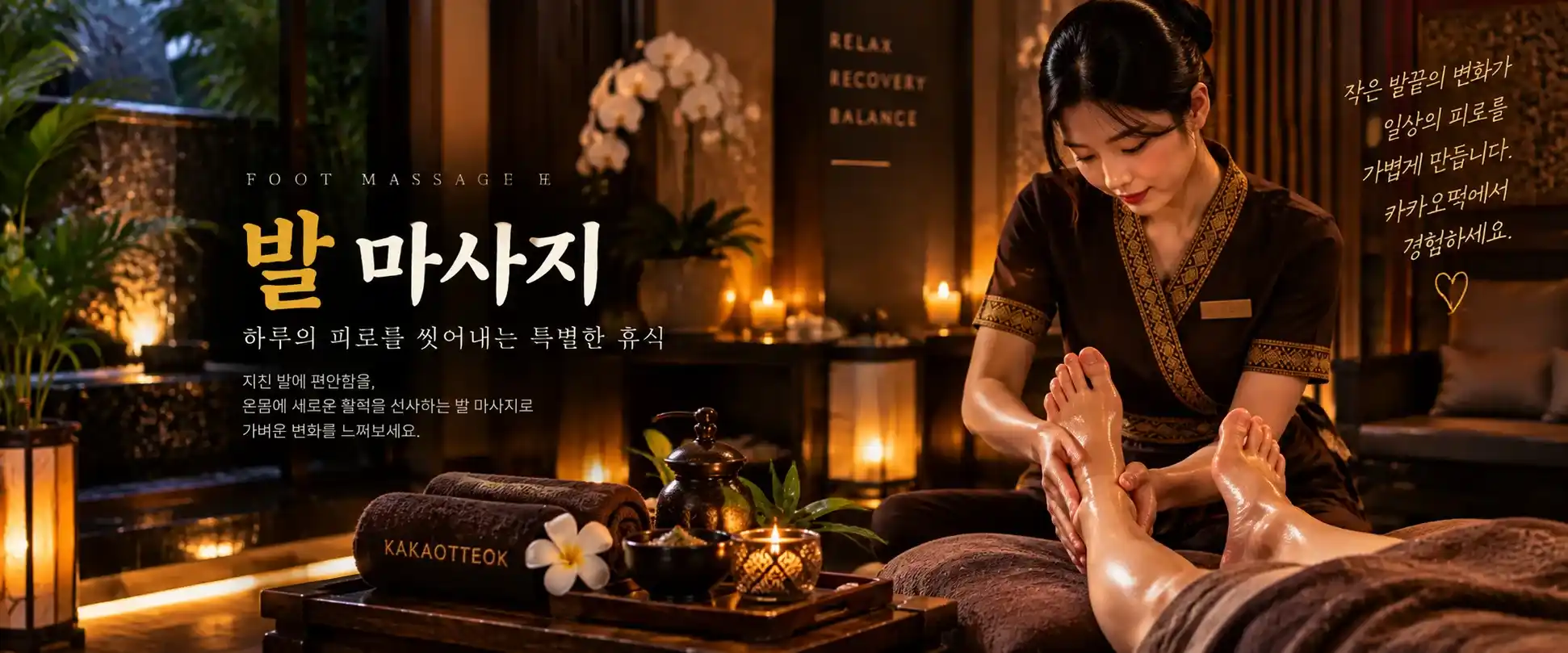 발 마사지 - 카카오떡