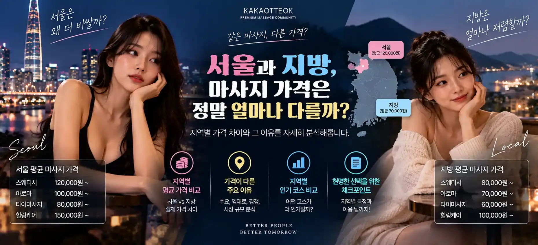 서울과 지방, 마사지 가격은 정말 얼마나 다를까