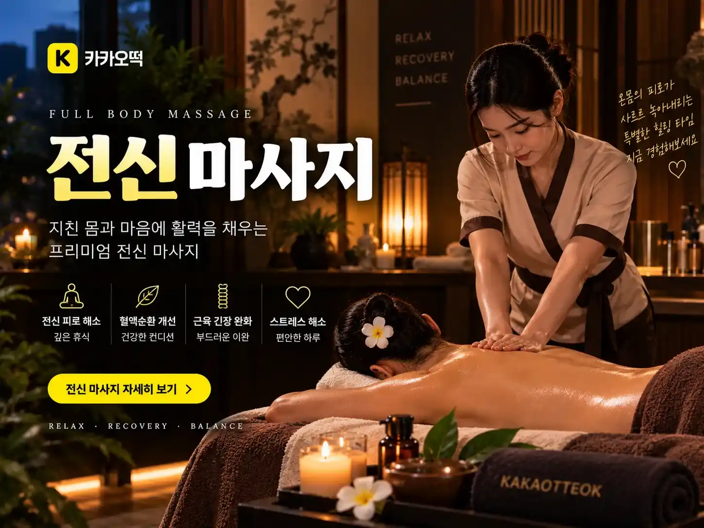 전신 마사지 - 카카오떡